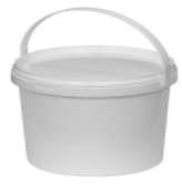 Банки полимерные круглые с крышкой 1,1 л