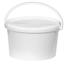 Банки полимерные круглые с крышкой 17,7 л 